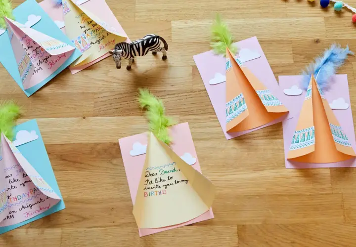 Zaproszenia urodzinowe dla dziewczynki: DIY, szablony, krok po kroku!