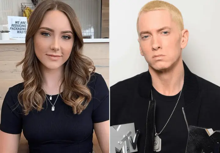 Hailie Jade, córka Eminema, obok ojca z nagrodami MTV.