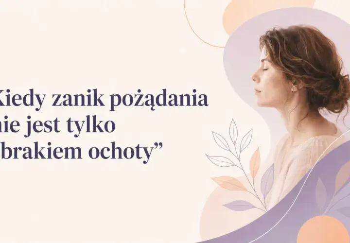 Kobieta z zamkniętymi oczami, symbolizująca spokój i wewnętrzne odczucia, gdy zanik pożądania to coś więcej niż brak ochoty. Somatyka pomaga zrozumieć ciało.