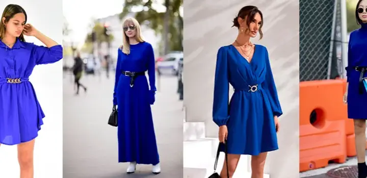 Vestido azul eléctrico: Combínalo con maestría y estilo