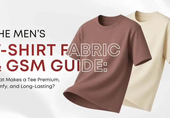 Men's t-shirt fabric guide, exploring GSM and t-shirt weights for premium, comfy, and long-lasting tees.