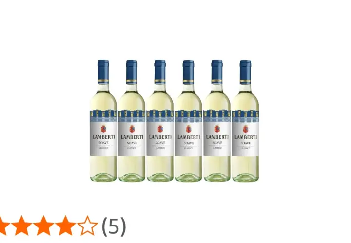 Sechs Flaschen Lamberti Soave Classico, ein beliebter soave italienischer Wein.