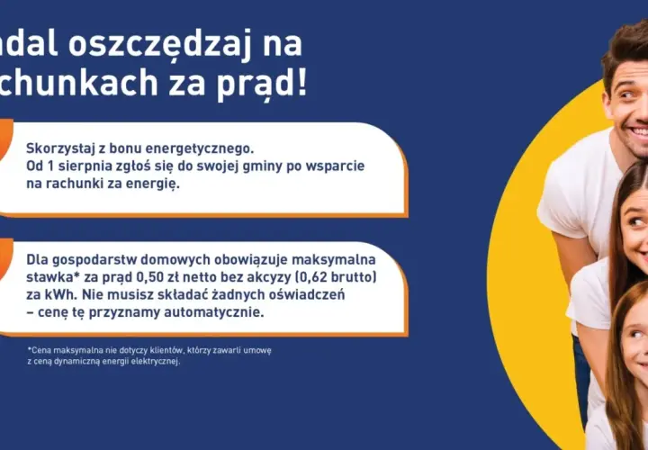 Maksymalna cena za kWh prądu to 0,50 zł netto (0,62 brutto). Dowiedz się, ile kosztuje 1 kWh PGE i jak skorzystać z bonu energetycznego.