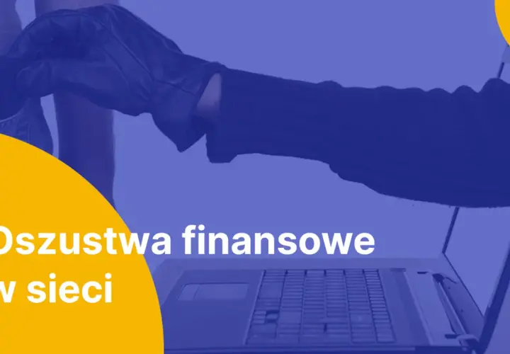 Ręka w rękawiczce wyciąga coś z kieszeni, by włożyć do laptopa. Oszustwa finansowe w sieci to realne zagrożenie.