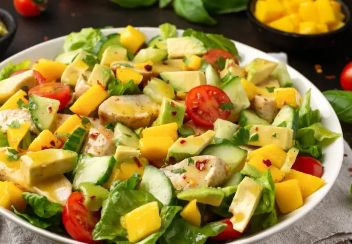 Tropikalne połączenie: sałatka z kurczakiem i mango - przepis