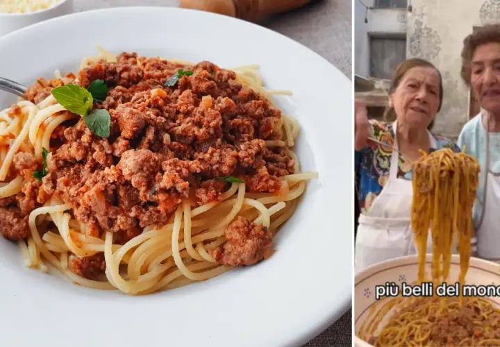 Dos abuelas italianas muestran su deliciosa boloñesa, revelando de donde es la boloñesa: ¡directamente de Italia!