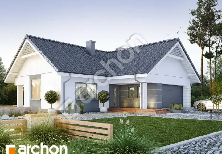 Dom w bonsai 2: nowoczesny projekt parterowy od ARCHON+