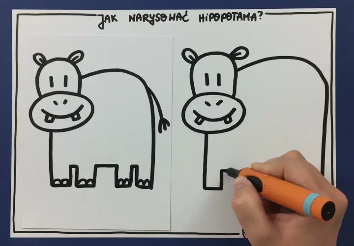 Jak narysować hipopotama w prosty sposób - krok po kroku i porady