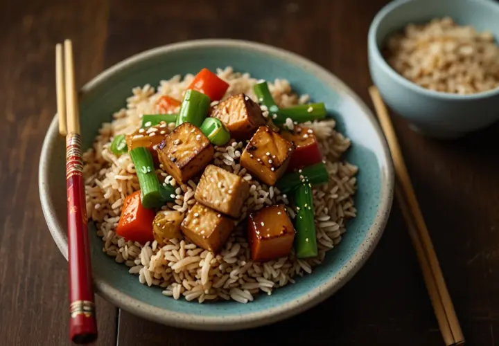 Ryż z warzywami i tofu: Zdrowa potrawa, którą możesz jeść codziennie