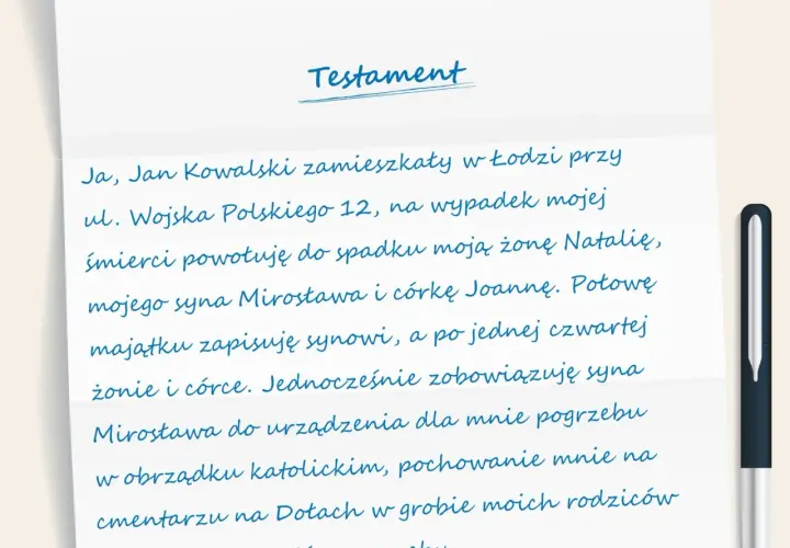 Jak poprawnie zapisać mieszkanie w testamencie - gotowy wzór dokumentu