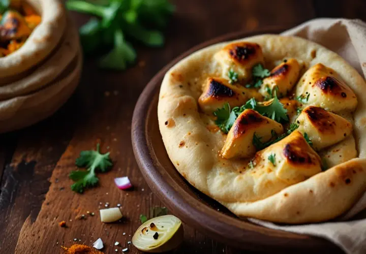 Chlebki naan czosnkowe: Aromatyczne pieczywo idealne do dań