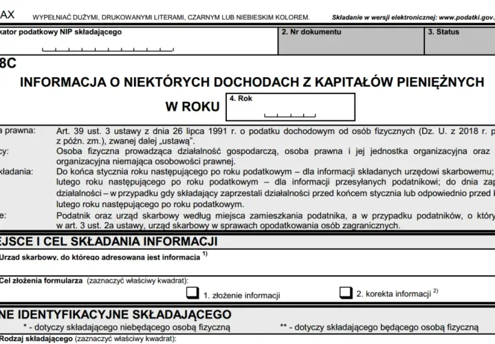 PIT-8C: Jak prawidłowo rozliczyć dochody kapitałowe? Poradnik