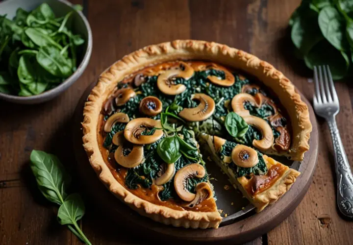 Tarta z pieczarkami i szpinakiem: Wyjątkowy przepis na smaczny posiłek