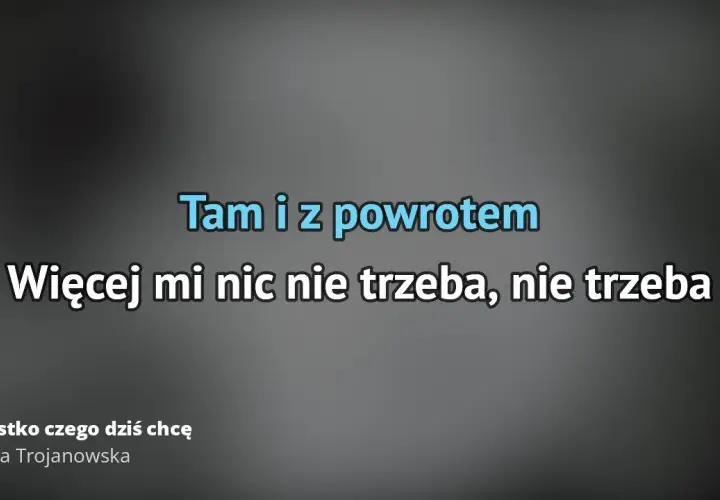 Tekst piosenki wszystko czego dziś chcę - emocje i znaczenie utworu