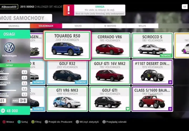 Jak kupić samochód w Forza Horizon 4 i nie stracić kredytów