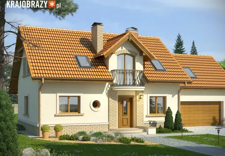 Dom Granat z garażem - Fascynujące zdjęcia projektu i wnętrz