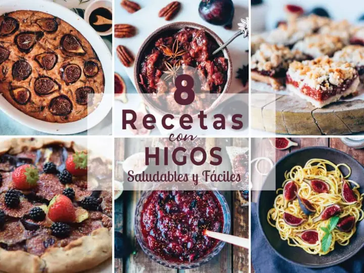 Descubre cómo se hacen los higos en 8 recetas saludables y fáciles: tarta, mermelada, pasta y más.