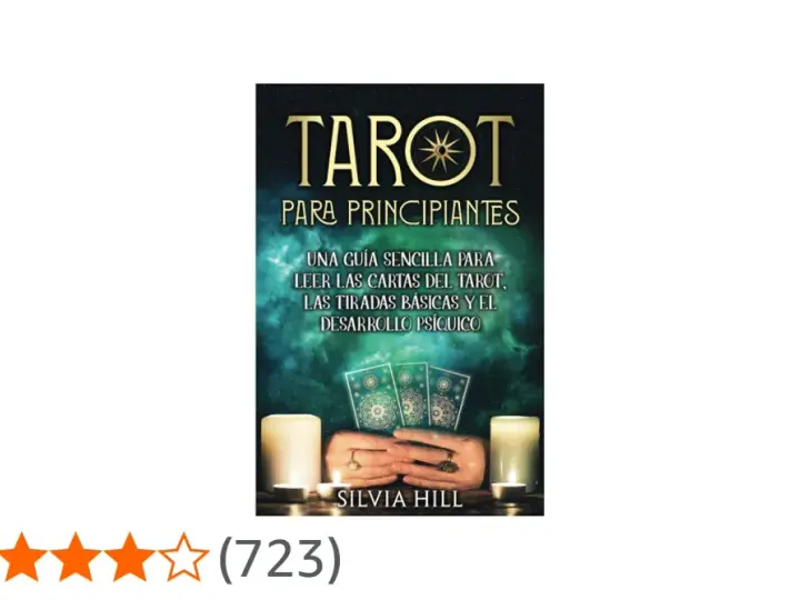 Guía para aprender tarot: "Tarot para principiantes", con cartas, velas y una reseña de 4.1 estrellas.