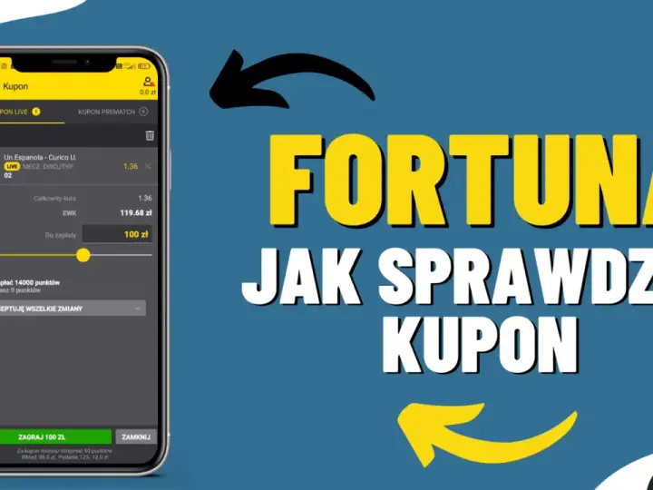 Na ekranie telefonu widać kupon bukmacherski Fortuna. Dowiedz się, czy dogrywka liczy się na kuponie.