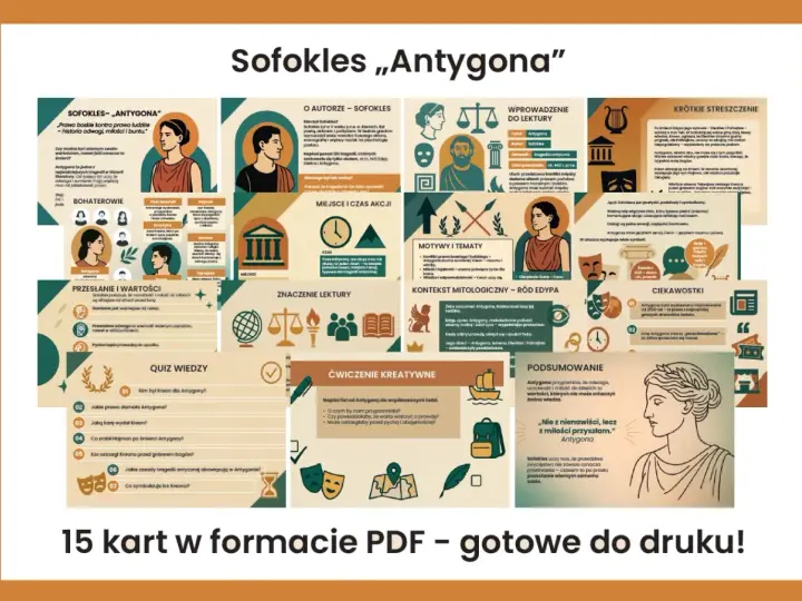 Sofokles napisał Antygonę, tragedię o konflikcie praw boskich i ludzkich, odwadze i miłości.