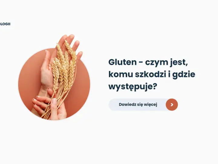 Dłonie trzymające kłosy zboża na tle okręgu.