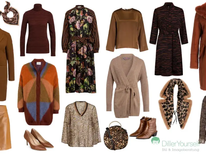 Braunes Kleid kombinieren: Outfits mit braunem Mantel, Strickjacke, Lederrock, Kleidern und Accessoires in warmen Erdtönen.