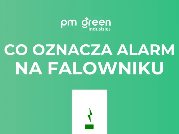 Co oznacza alarm na falowniku? Ikona błyskawicy symbolizuje problem.