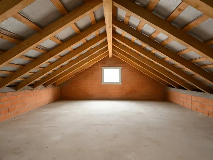 Sottotetto in costruzione con tetto in legno e pareti in mattoni. Un dilemma: meglio isolare il tetto o il sottotetto?