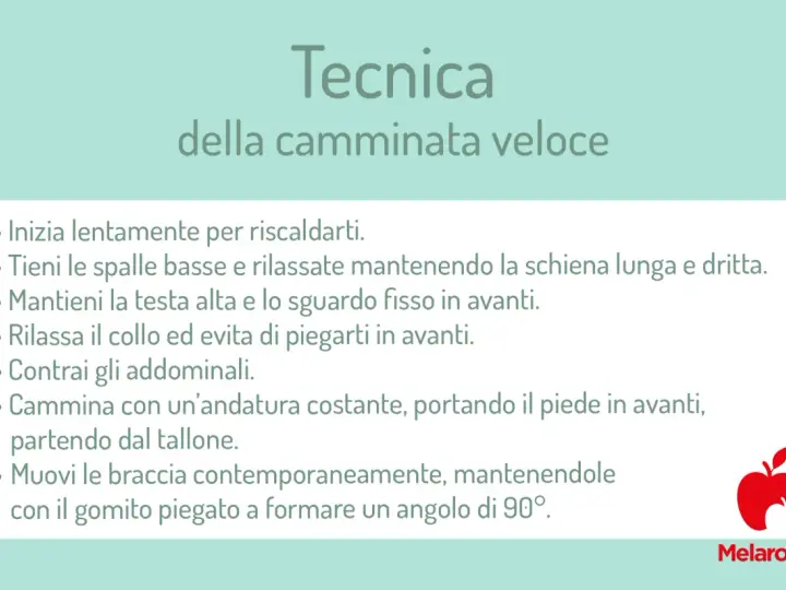 Guida alla camminata veloce: consigli per una postura corretta, dal riscaldamento al movimento delle braccia.