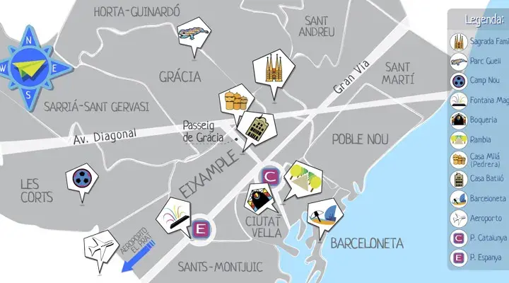 Barcellona: Mappa Attrazioni e Itinerari per un Viaggio Perfetto