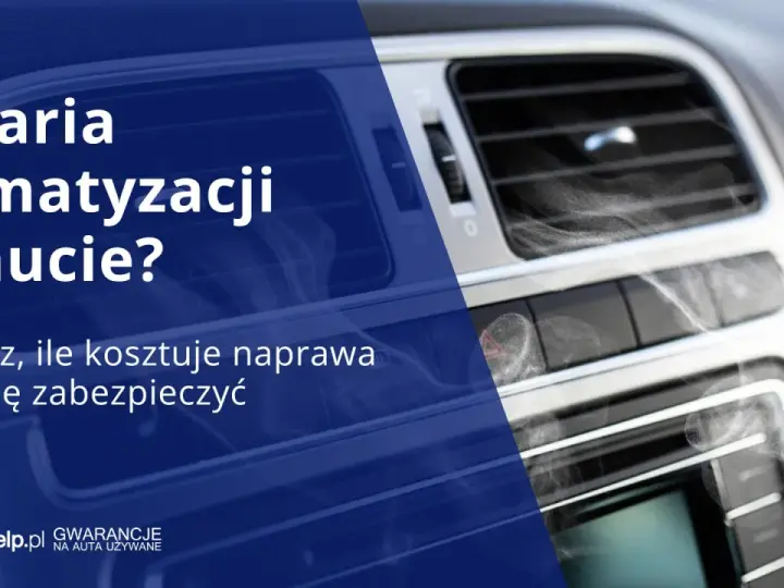 Widok na kratkę nawiewu klimatyzacji samochodowej z białymi smugami, sugerującymi chłodne powietrze.