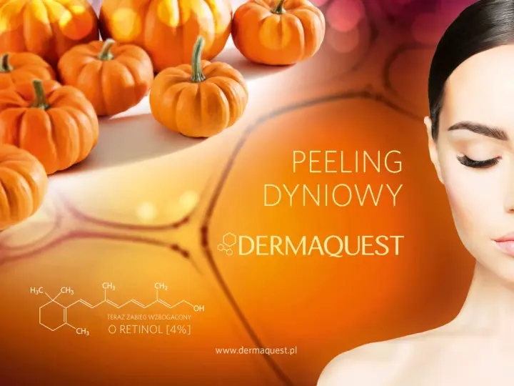 Jesienne odświeżenie z peelingiem dyniowym Dermaquest. Skóra pełna blasku dzięki retinolowi.