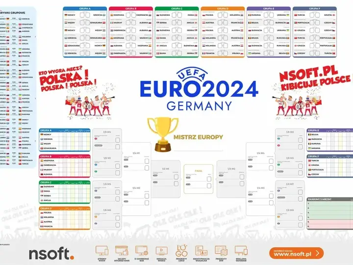Euro 2024, czyli co ile lat jest Euro, to turniej piłkarski w Niemczech. Kibicujemy Polsce!