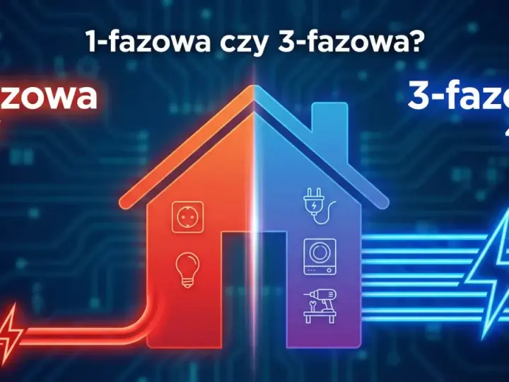 Dom podzielony na 1-fazowy (230V) i 3-fazowy (400V). Wybierz odpowiedni prąd siła dla swoich potrzeb.