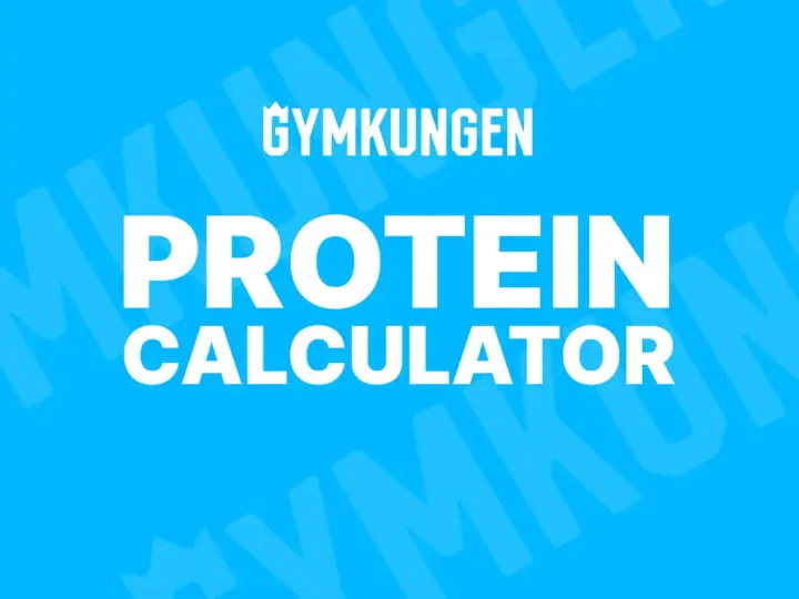 Gymkungen Protein Calculator. Beräkna ditt dagliga behov av gram protein per kg kroppsvikt.