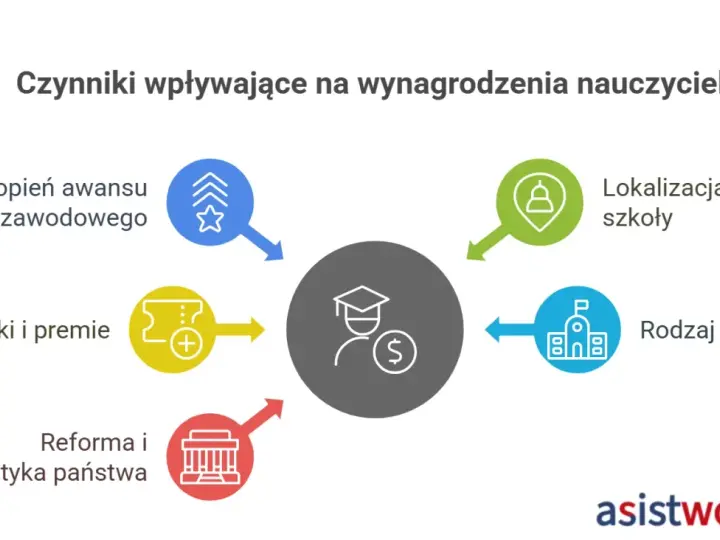 Czynniki wpływające na wynagrodzenia nauczycieli: awans, lokalizacja, rodzaj szkoły, dodatki, premie i polityka państwa. Tabela podwyżki dla nauczycieli 2026.