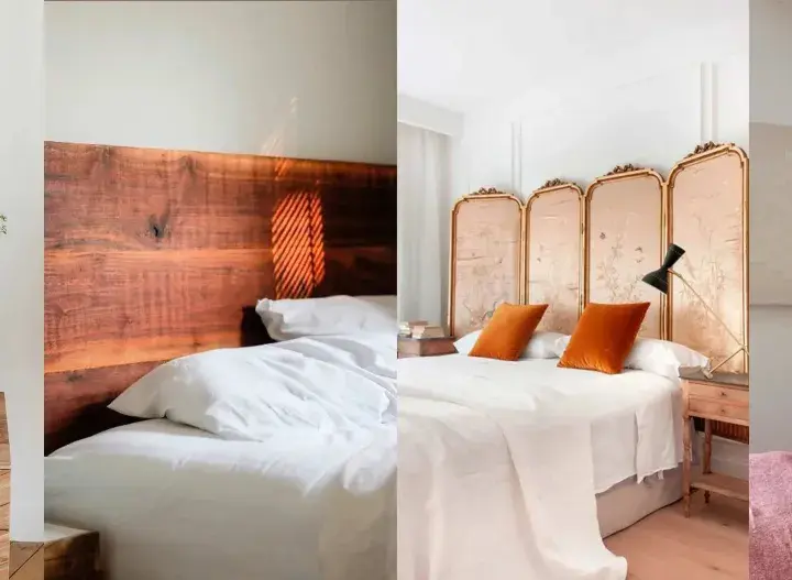 Ideas dormitorio rústico: camas con cabeceros de madera natural, telas suaves y detalles decorativos que evocan la naturaleza.