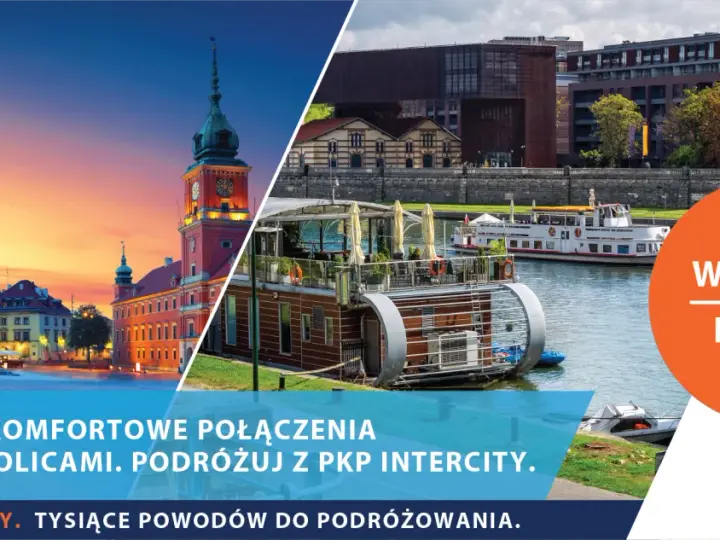 Szybkie połączenie **Warszawa - Kraków** pociągiem PKP Intercity. Podróżuj komfortowo między stolicami.