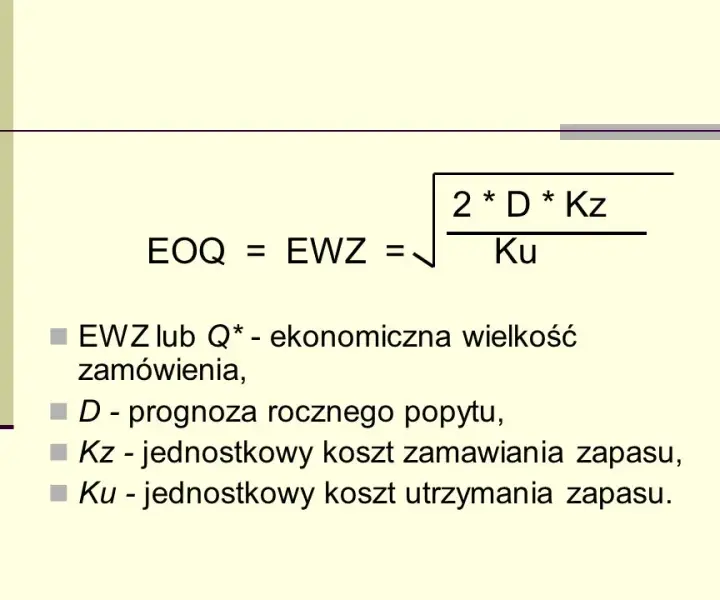 EWZ wzór - Jak obliczyć Ekonomiczną Wielkość Zamówienia?