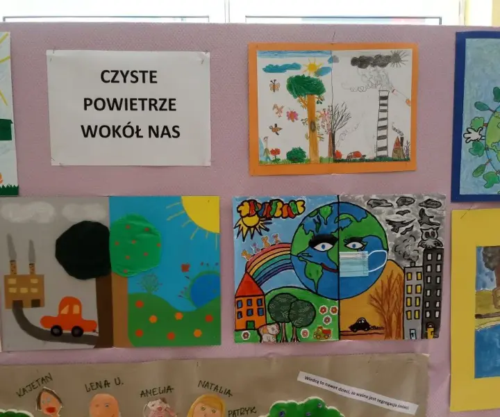 Czyste powietrze wokół nas plakat - inspiracje i przykłady dla dzieci