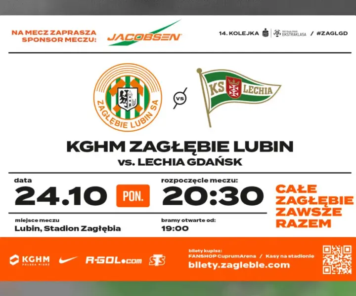Lechia Gdańsk kontra Zagłębie Lubin - szczegóły spotkania