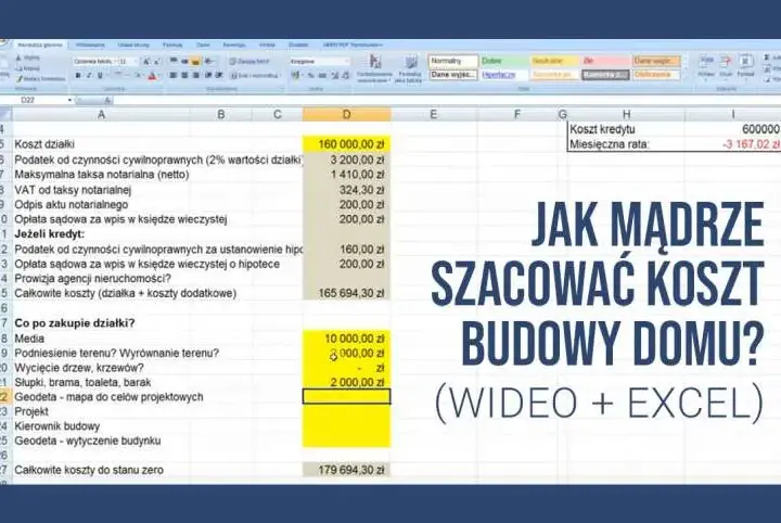 Kosztorys budowy domu w Excelu: gotowy szablon z przykładami 2025