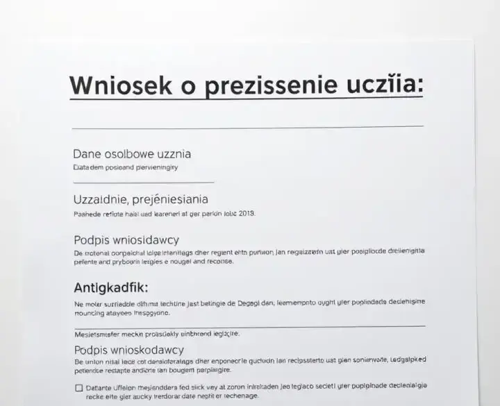 Przeniesienie do innej klasy: Jak napisać skuteczną prośbę? Wzór