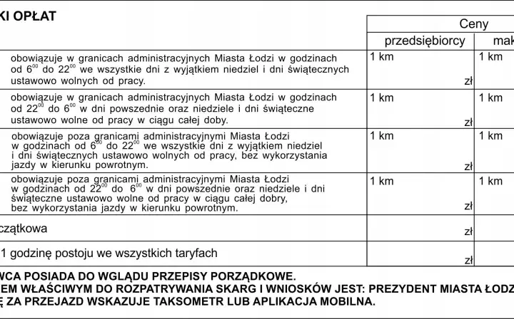 Ile kosztuje taxi w Łodzi? Sprawdź ceny i uniknij nieprzyjemnych niespodzianek