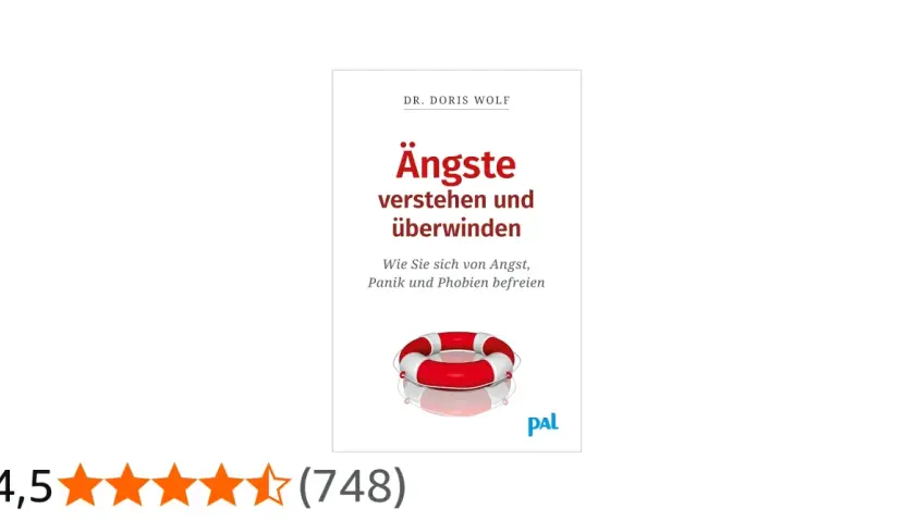 Buchcover: "Ängste verstehen und überwinden" von Dr. Doris Wolf. Ein Rettungsring symbolisiert Hilfe bei Angst vorm Autofahren und anderen Phobien.