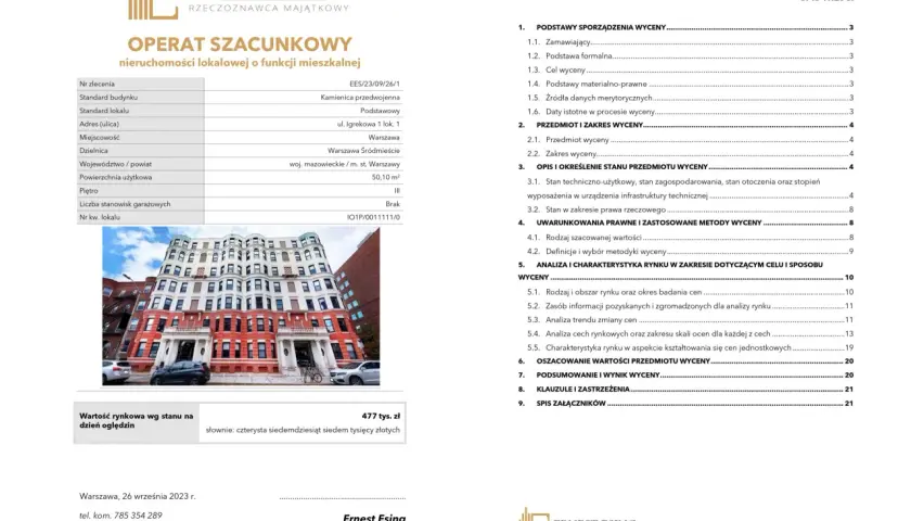 Wycena nieruchomości: Ile kosztuje operat szacunkowy? Pełny kosztorys
