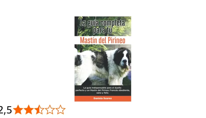 Un majestuoso Mastín del Pirineo posa para la portada de "La guía completa para tu Mastín del Pirineo", un libro sobre esta raza.