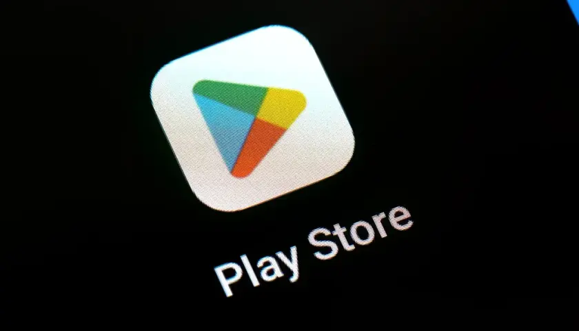 Ikona Google Play Store, symbol bezpieczeństwa i ochrony, z napisem "Play Store".