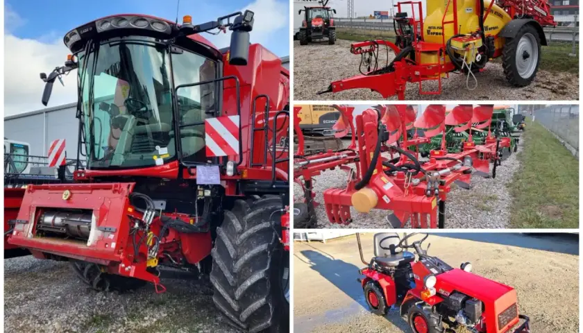 Maszyny budowlane poleasingowe: kombajn, opryskiwacz, pługi i mały traktor. Gotowe do pracy!