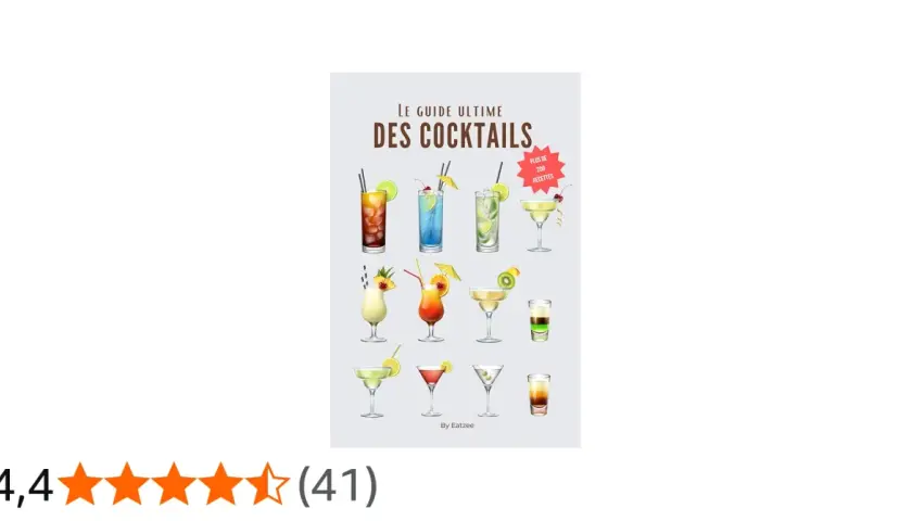 Le guide ultime des cocktails présente une variété de boissons colorées et garnies, parfaites pour apprendre à préparer des cocktails classiques.